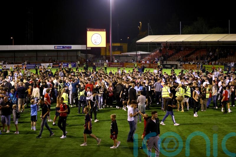 &lsquo;No justification&rsquo; for Crawley pitch invasion after Fulham cup upset, says EFL