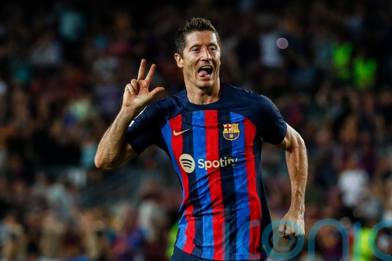 Robert Lewandowski hits hat-trick as Barcelona thrash Viktoria Plzen