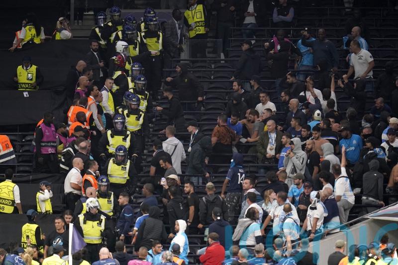 Police arrest five after crowd trouble follows Tottenham&rsquo;s win over Marseille