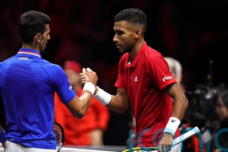 Felix Auger-Aliassime beats Novak Djokovic to put Team World on cusp of victory