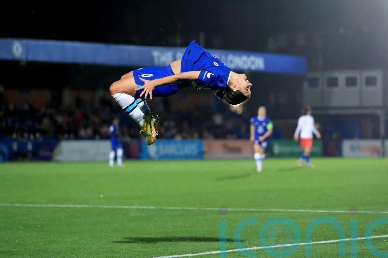Four goals for Sam Kerr and three for Pernille Harder as Chelsea thrash Vllaznia