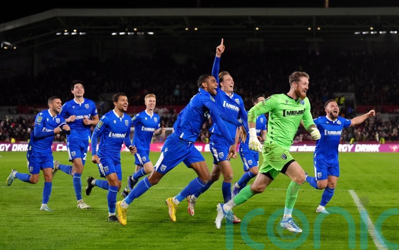 Gillingham spring a cup surprise by knocking out Brentford