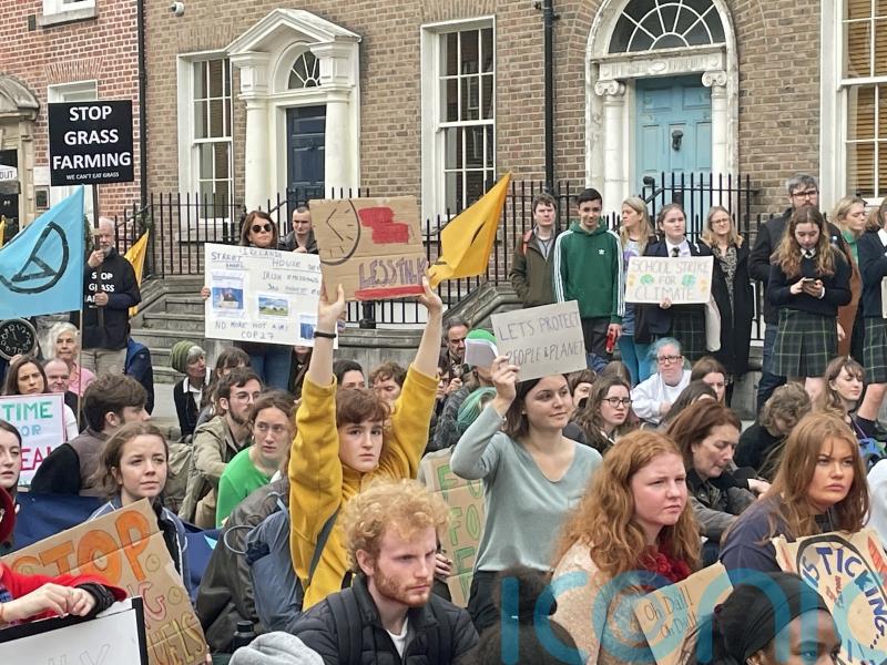 Students accuse government of inaction on climate change at Dail protest