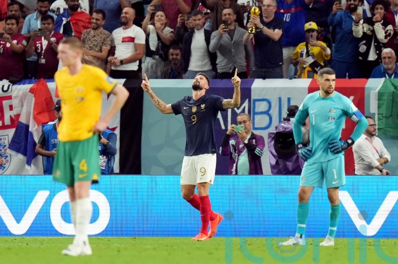Olivier Giroud equals Thierry Henry record as France power past Australia