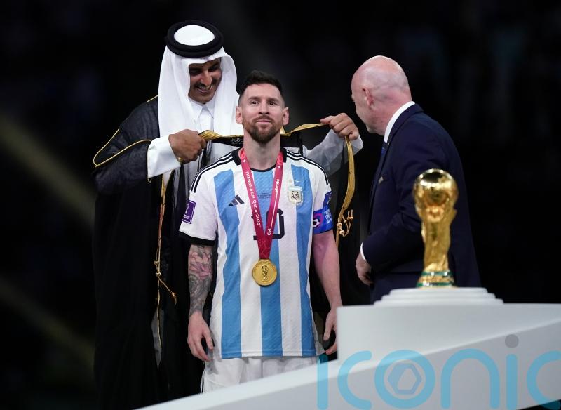 Traditional Arab robe worn by Lionel Messi to collect World Cup raises eyebrows