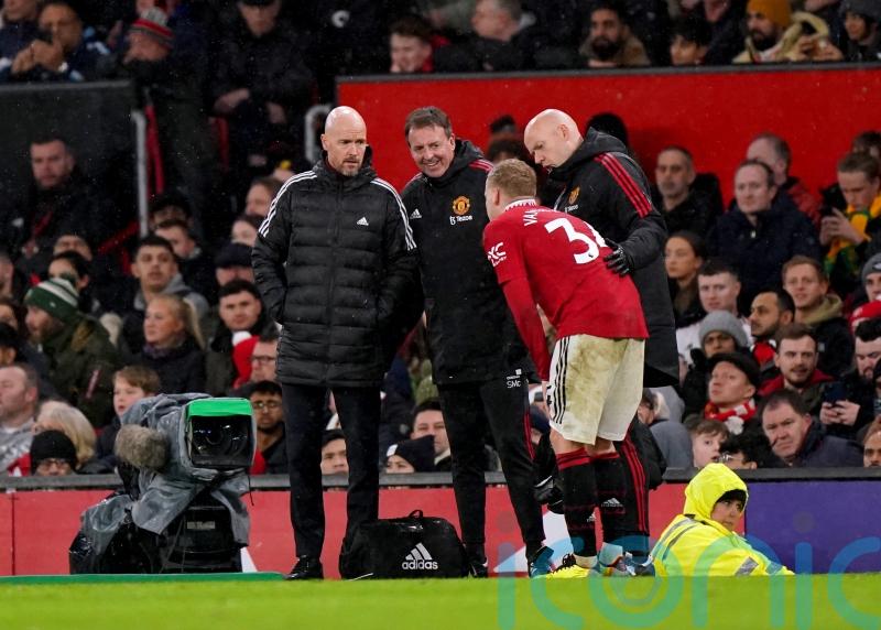 Erik ten Hag waits to discover extent of injury to Donny van de Beek