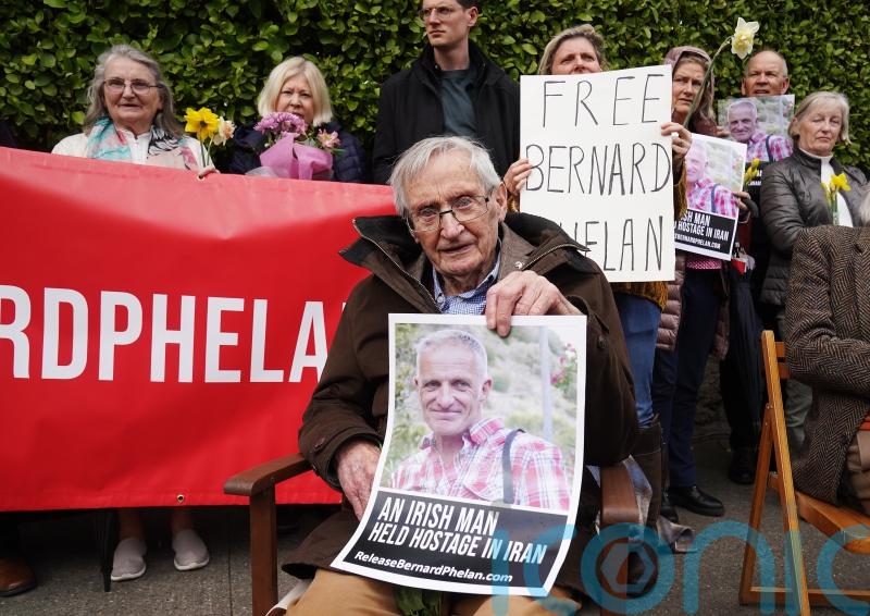 Vigil held outside Dublin embassy for Irishman detained in Iran