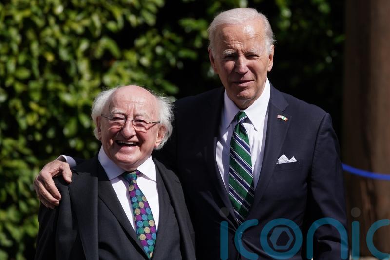 Biden urges return of powersharing after visit to Irish president
