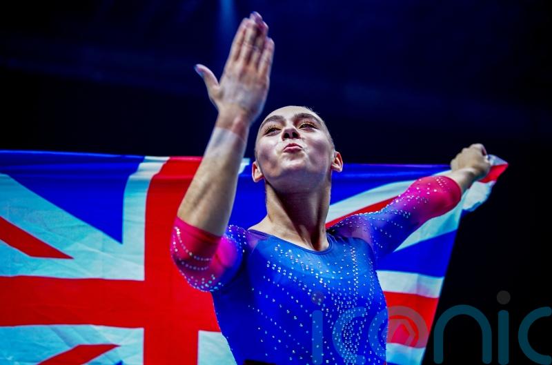 Jessica Gadirova retains European floor title to complete golden treble