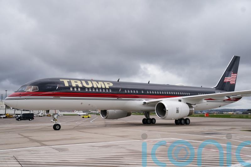 Donald Trump lands in Scotland for golf course visit