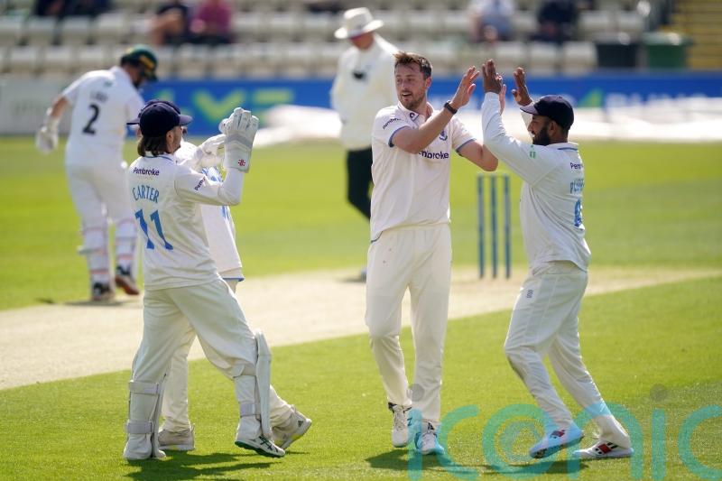 Steve Smith gets a good view as team-mate Ollie Robinson shines for Sussex