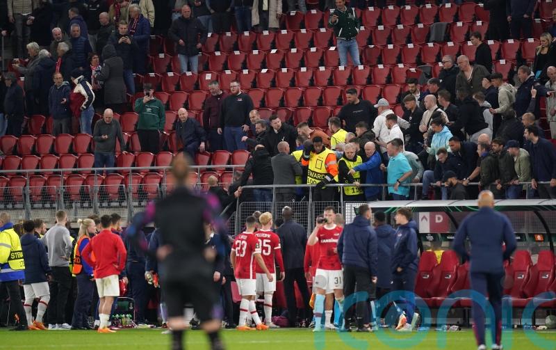 UEFA to investigate after AZ Alkmaar fans clash with West Ham players&rsquo; families