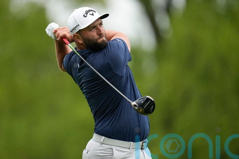 Jon Rahm struggles in heavy rain at start of third round of US PGA Championship