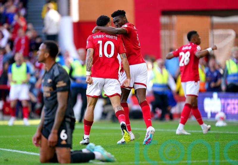 Nottingham Forest upset Arsenal to clinch safety and hand Manchester City title