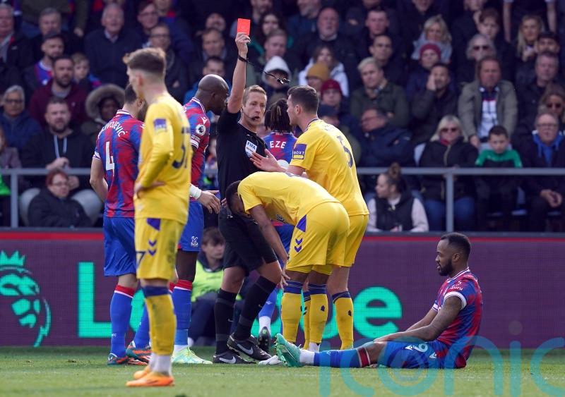 Mason Holgate sees red as Everton slip into drop zone after Crystal Palace draw