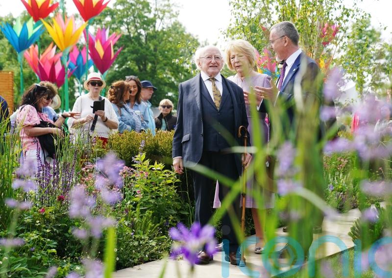 Irish president warns planet is &lsquo;in peril&rsquo; as he launches gardening festival