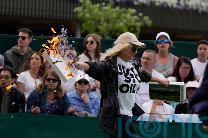Just Stop Oil protesters arrested after disrupting Wimbledon