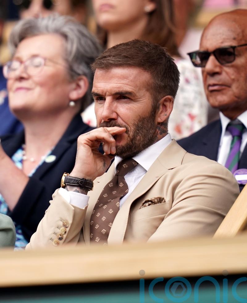 David Beckham, Bear Grylls and Lord Bragg among stars at day three of Wimbledon