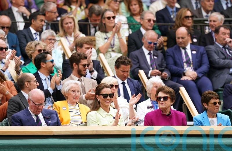 Kate watching Wimbledon ladies&rsquo; singles final from Royal Box