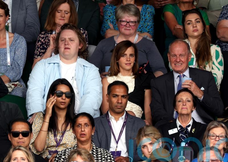 Lewis Capaldi and Emma Watson were among stars at Wimbledon women&rsquo;s final