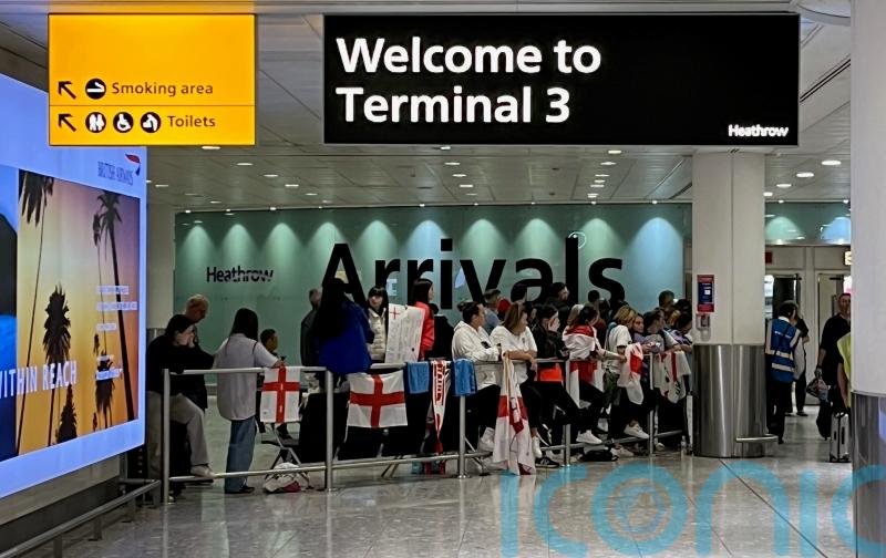 England return from World Cup but leave fans waiting in Heathrow arrivals hall