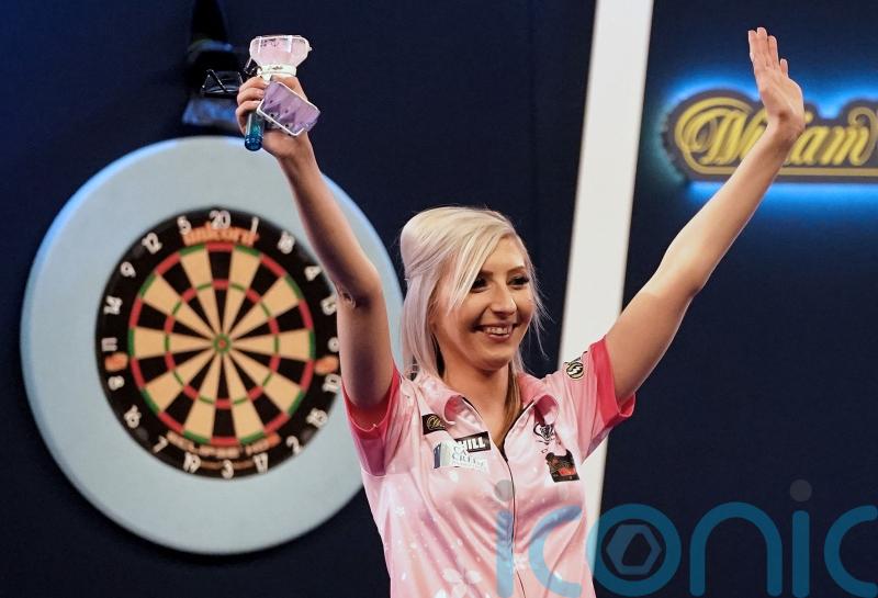 Fallon Sherrock continues making history celebrating televised nine-dart finish