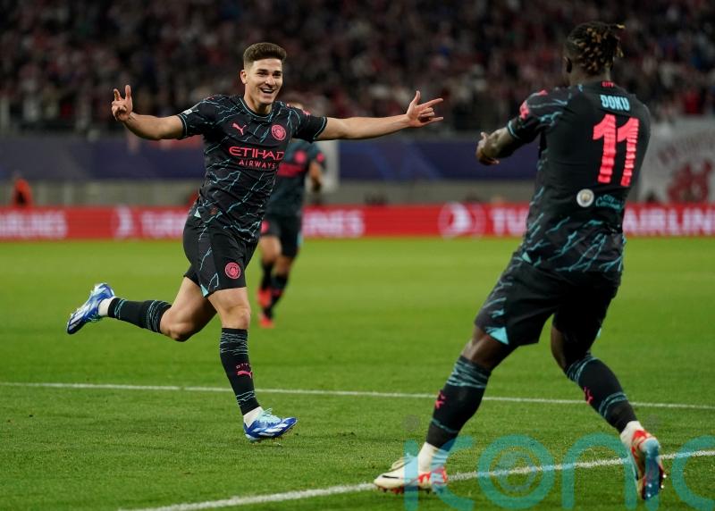 Julian Alvarez strike helps Manchester City overcome stubborn RB Leipzig