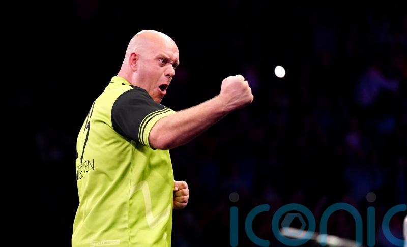 Michael van Gerwen hits 167 in opening World Championship win