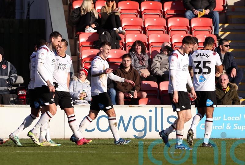 Derby boost promotion push with victory at bottom side Fleetwood