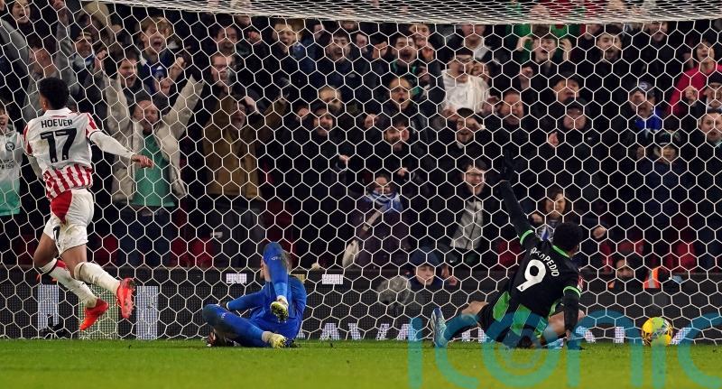 Joao Pedro at the double as Brighton made to battle for win at Stoke