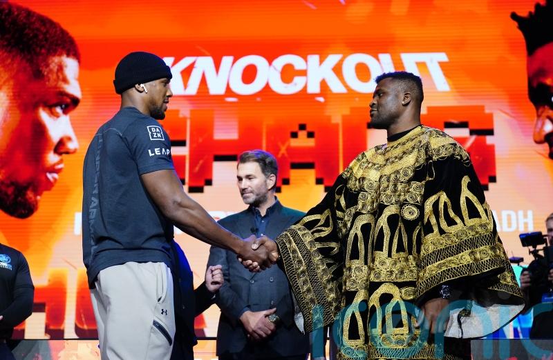 Francis Ngannou believes Anthony Joshua &lsquo;looked a little nervous&rsquo; at fight promo