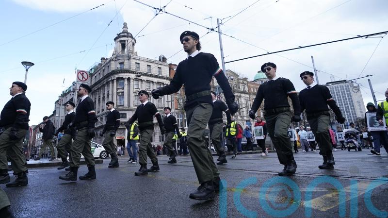 Gardai monitor dissident republican-linked Easter Rising parade in Dublin