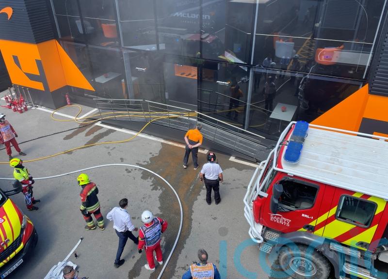 McLaren staff member taken to hospital after fire in team hub at Spanish GP