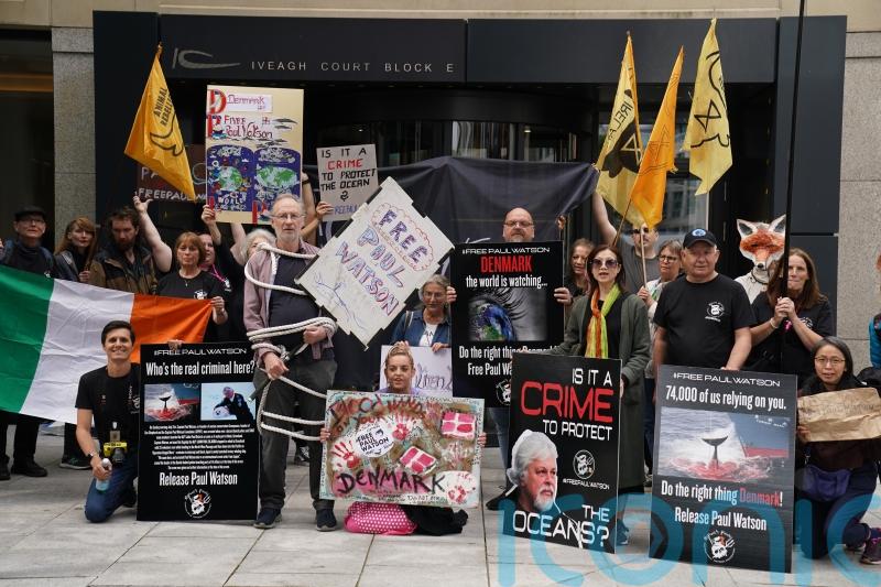Protest at Danish embassy in Dublin calling for anti-whaling activist&rsquo;s release