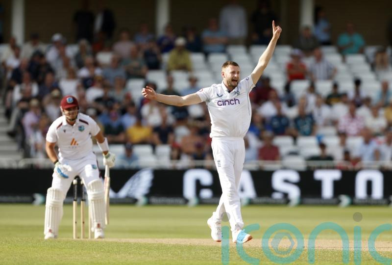 England lose three late wickets after Gus Atkinson helps peg back West Indies