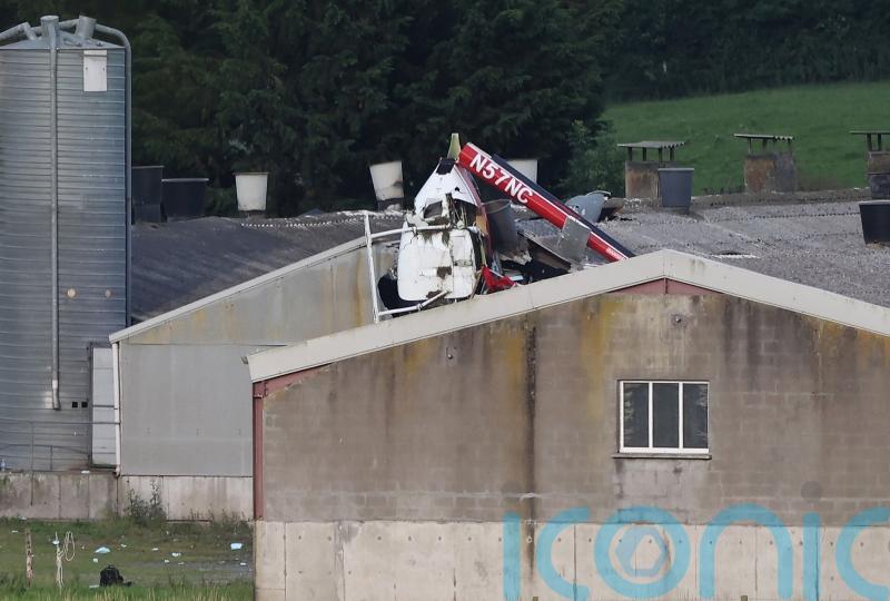 Two men killed in helicopter crash at Irish farm