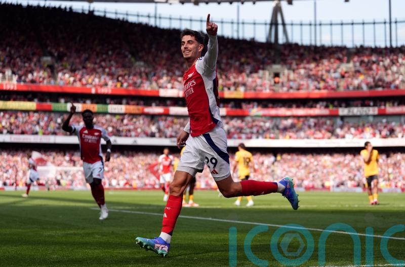 Kai Havertz and Bukayo Saka on target as Arsenal open with win over Wolves