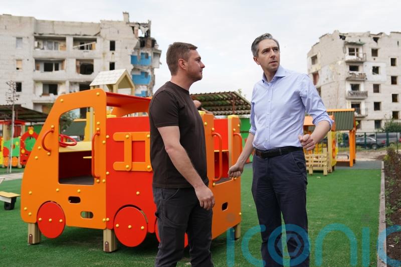 Children &lsquo;deeply traumatised&rsquo; by Ukraine war, says Irish premier Harris
