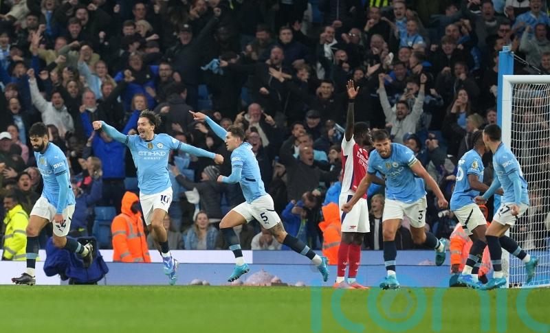 Man City score stoppage-time equaliser to deny 10-man Arsenal in Etihad thriller