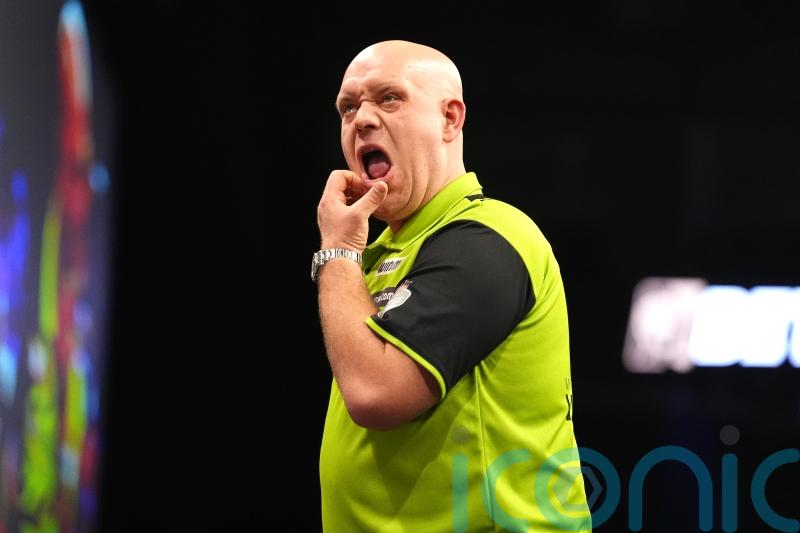 Michael van Gerwen out of Grand Slam as Luke Littler almost hits nine-darter
