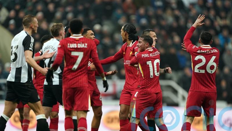 Liverpool let late lead slip in six-goal thriller at Newcastle