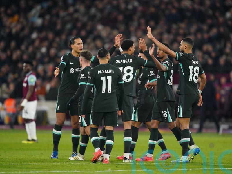 Liverpool hammer West Ham to sit pretty at top of Premier League