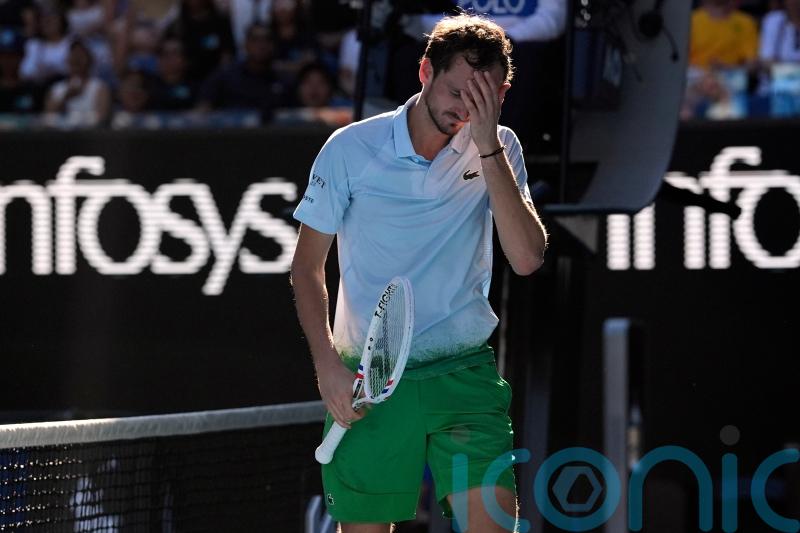 Daniil Medvedev smashes net camera in anger during five-set Australian Open win