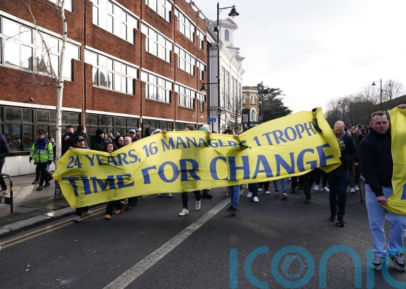 Tottenham fans call for Daniel Levy exit at protest ahead of Man Utd clash