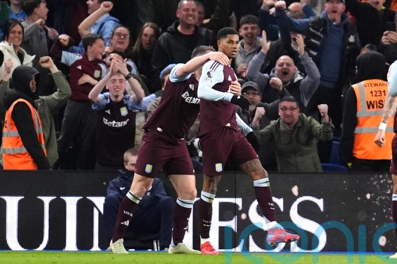 Marcus Rashford scores first Premier League goal for Villa in win at Brighton