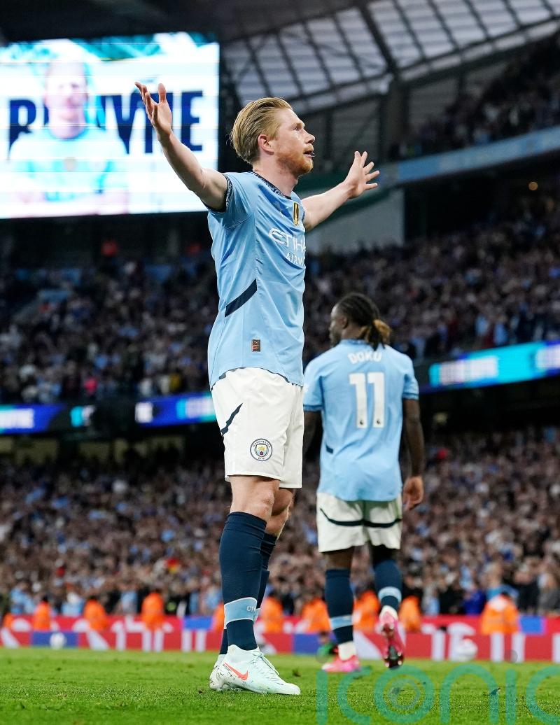 Outgoing Kevin De Bruyne makes his point after match-winning Man City display