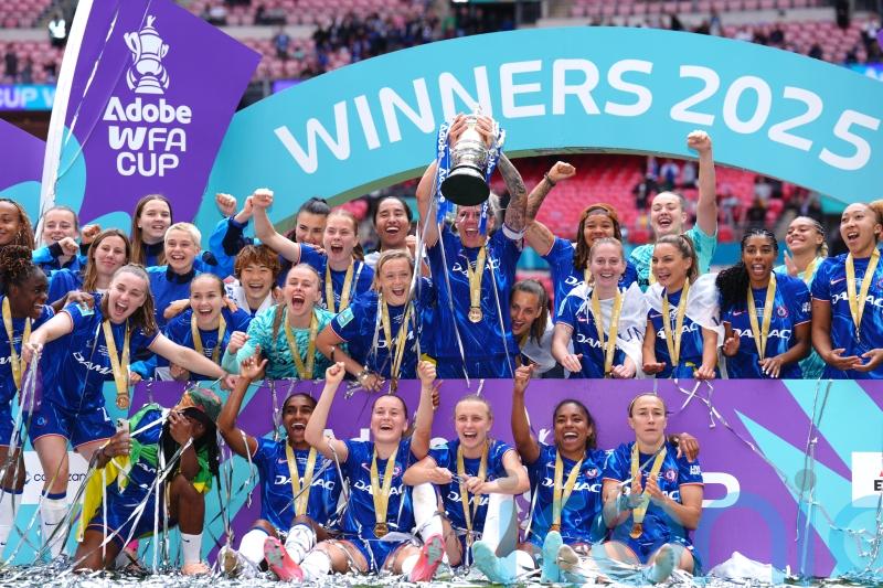 Chelsea beat Manchester United in FA Cup final to seal domestic treble