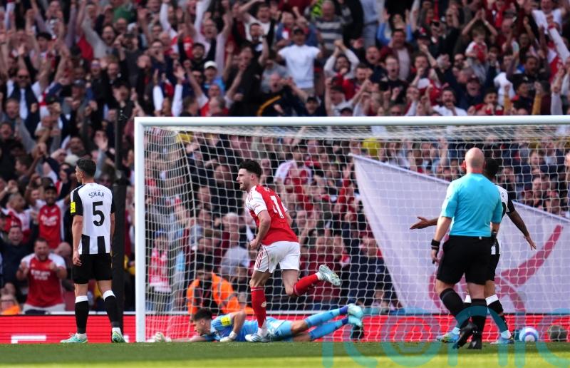 Declan Rice&rsquo;s stunning strike secures Arsenal&rsquo;s Champions League place