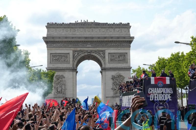 Carnival atmosphere in Paris after Champions League success