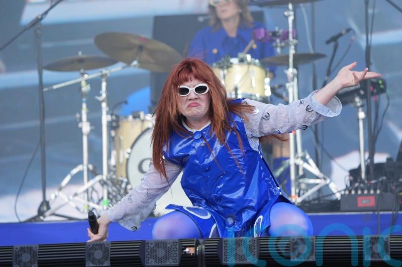 CMAT shouts &lsquo;Free Palestine&rsquo; and wades into Glastonbury crowd during lively set